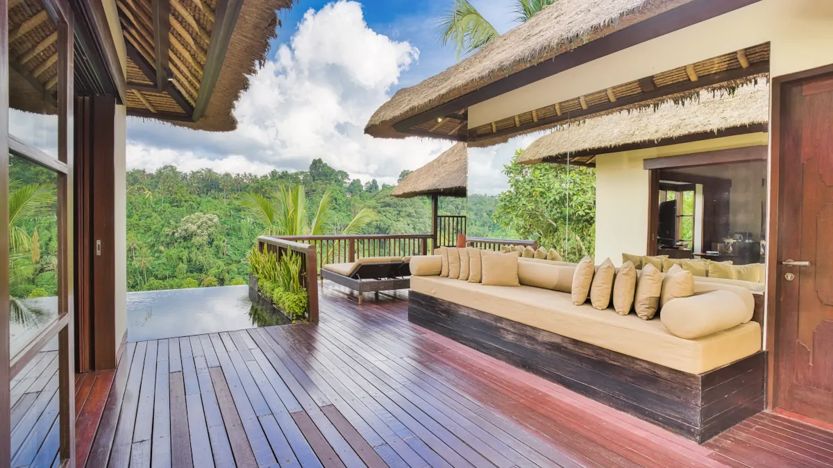 private villa Ubud jungle calm environment nervous system reset Bali wellness