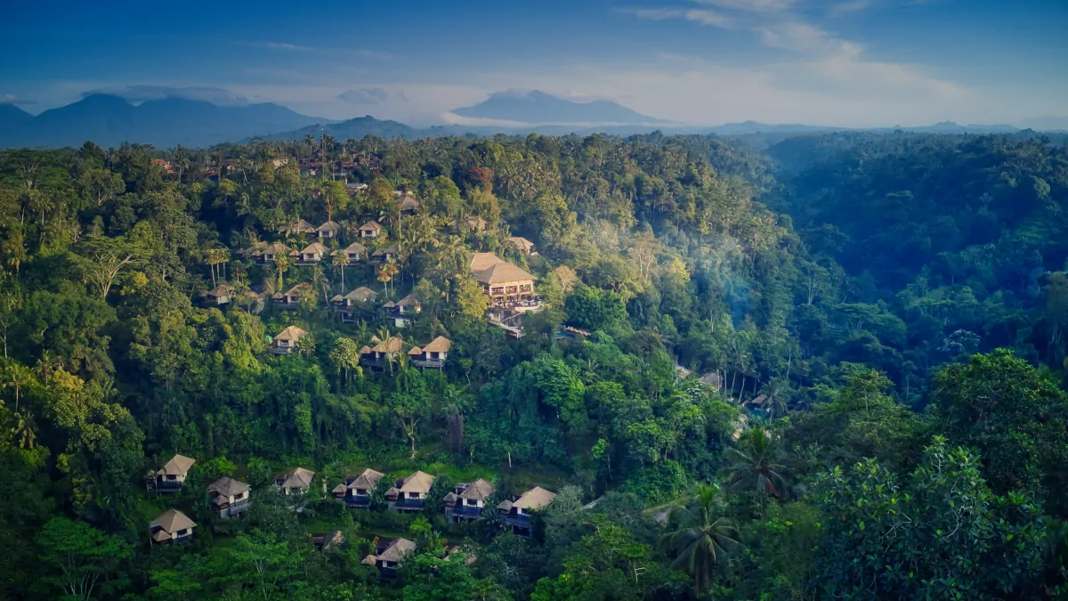 Ubud jungle landscape Bali slow travel peaceful rainforest environment 2026