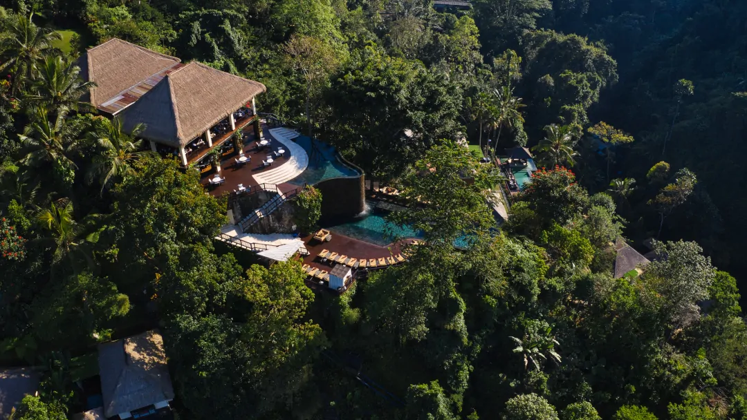 Hanging Gardens of Bali wellness retreat rainforest luxury resort