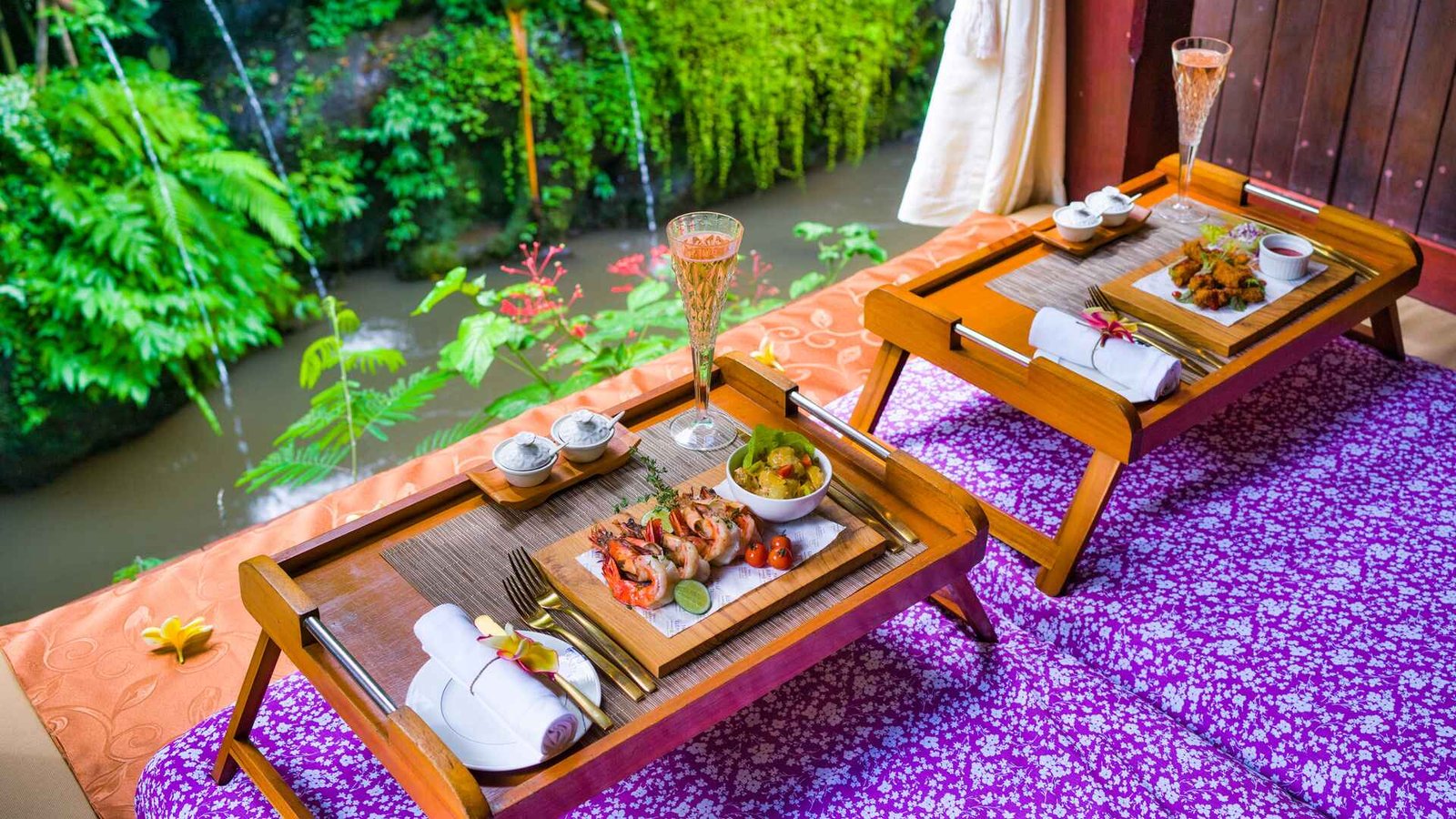 Gourmet picnic by the river